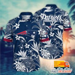 NFL New England Patriots Hawaiian Shirt Tropical Tree Gift For Fans Football Lover