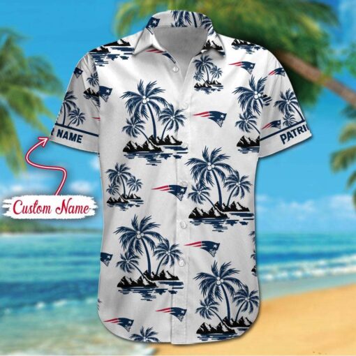 NFL New England Patriots Palm Tree Tropical Summer Hawaiian Shirt