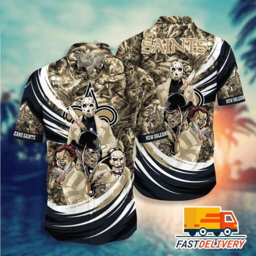 NFL New Orleans Saints Hawaiian Shirt Halloween Horror Night For Fans1