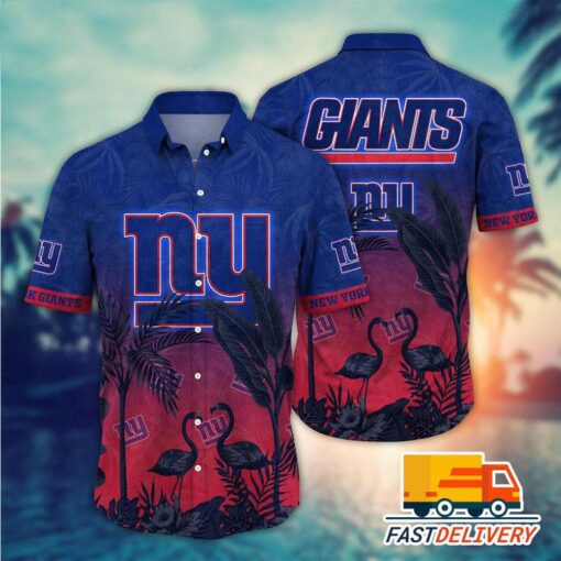 NFL New York Giants Hawaiian Shirt Flamingo For Fans1