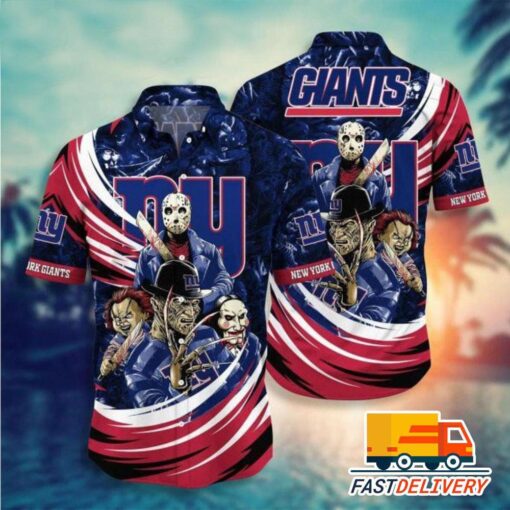 NFL New York Giants Hawaiian Shirt Halloween Horror For Fans1