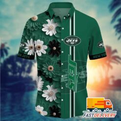 NFL New York Jets Hawaiian Shirt Big Flower Gift For Fans Football Lover