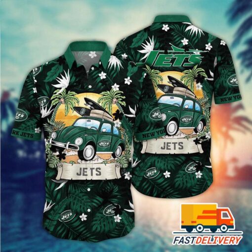 NFL New York Jets Hawaiian Shirt Vacation Gift For Fans Football Lover