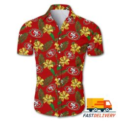 NFL San Francisco 49ers Hawaiian Shirt Flower Gift For Fans Football Lover