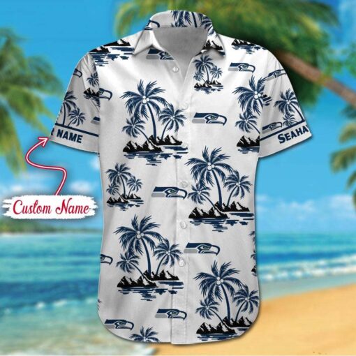 NFL Seattle Seahawks Palm Tree Tropical Summer Hawaiian Shirt