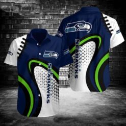 NFL Seattle Seahawks Swirl Precision Custom Fan Aloha Shirt