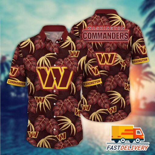 NFL Washington Commanders Hawaiian Shirt Style#4 Gift For Fans Football Lover