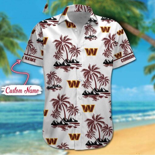 NFL Washington Commanders Palm Tree Tropical Summer Hawaiian Shirt