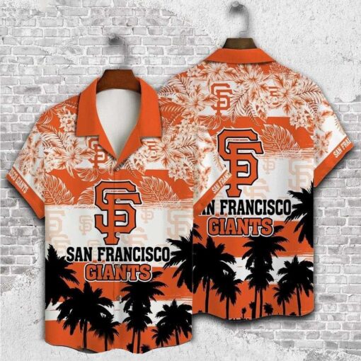 Orange Sunset Palms SF Giants Hawaiian Shirt – San Francisco Giants Aloha Shirt