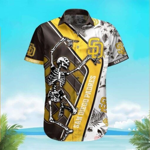 Padres Skeleton Batter Tropical San Diego Spirit Hawaiian Shirt