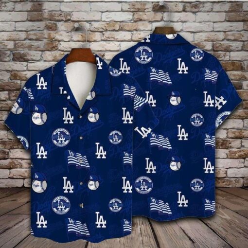 Patriotic Play Ball LA Dodgers Hawaiian Shirt