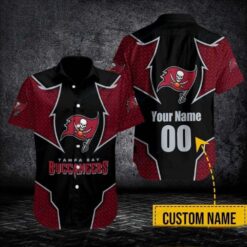 Red Diamond Texture Tampa Bay Buccaneers Hawaiian Shirt