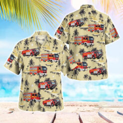 Ringway, Manchester, England, United Kingdom, Manchester Airport Fire Service Aloha Hawaiian Shirt