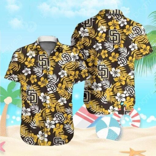 San Diego Padres Hibiscus Pattern MLB Hawaiian Shirt