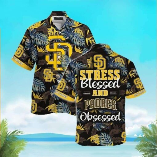 San Diego Padres ‘Stress Blessed and Obsessed’ MLB Hawaiian Shirt