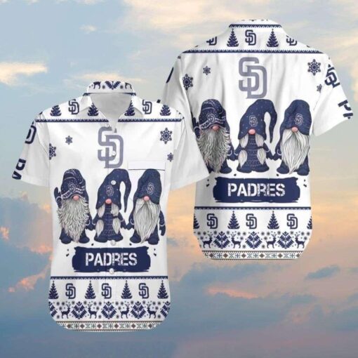 San Diego Padres Winter Gnome Aloha Shirt