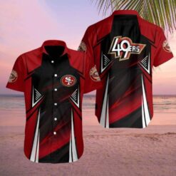 San Francisco 49ers Hawaiian Shirt – 49ers Dynamic Play Red Black Aloha Shirt