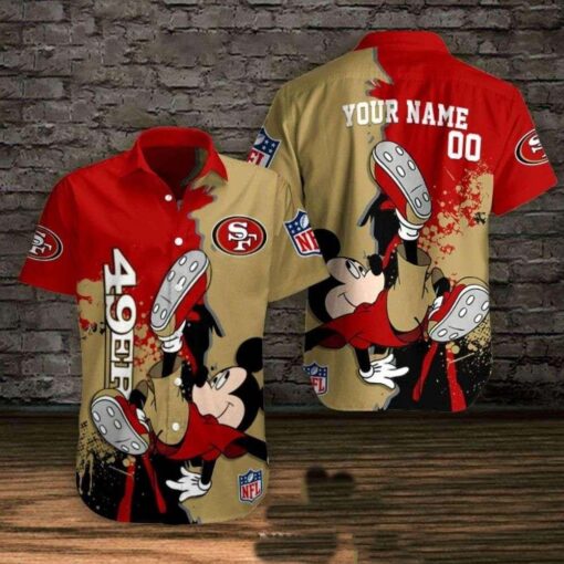 San Francisco 49ers Mickey Personalized Hawaiian Shirt