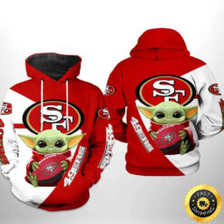 San Francisco 49ers NFL Baby Yoda Team 3D Hoodie All Over Print