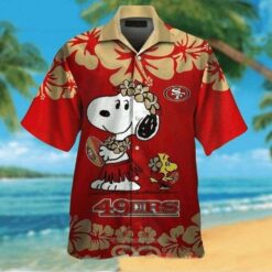 San Francisco 49ers Tropical Hawaiian Shirt – Cute Snoopy Woodstock Edition