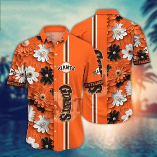 San Francisco Giants Blooming Baseball Hawaiian Shirt – Orange Floral Cheer