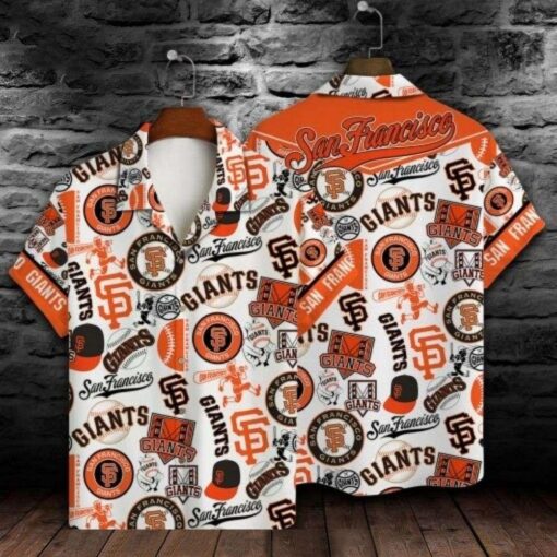 San Francisco Giants Iconic Logos Hawaiian Shirt