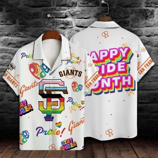 San Francisco Giants Pride Rainbow Logo Hawaiian Shirt – SF Giants Aloha Shirt