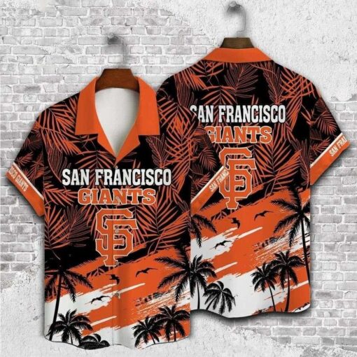 San Francisco Giants Sunset Palm Trees Hawaiian Shirt – SF Giants Tropical Shirt