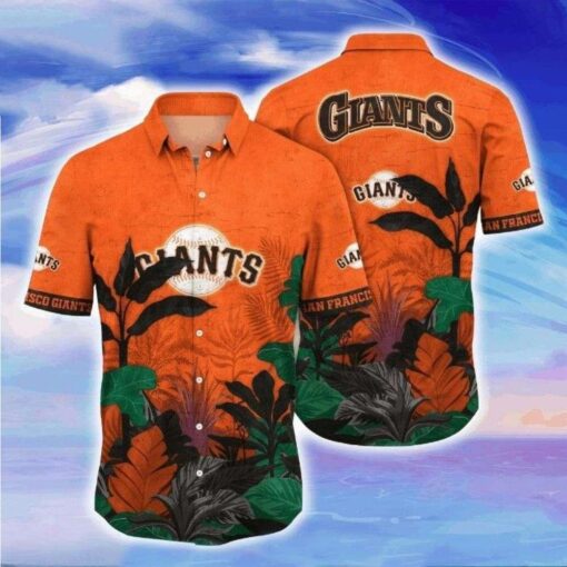 San Francisco Giants Tropical Leaf Aloha Shirt