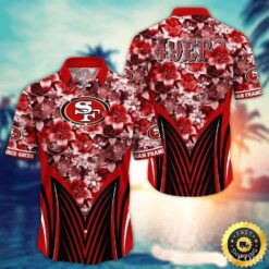 Scarlet Blossom Rush – San Francisco 49ers Hawaiian Shirt