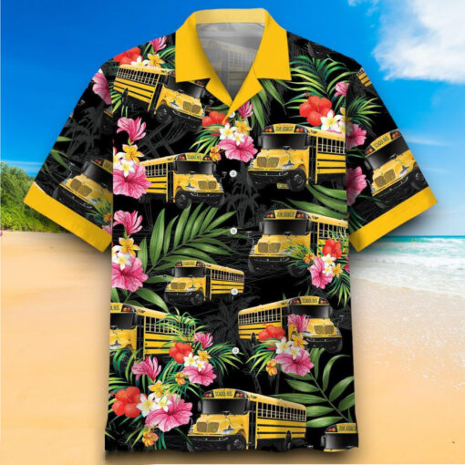 School Bus Nature Hawaiian Shirt Special Gift For Men Women