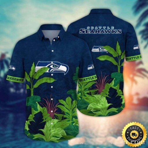 Seahawks Tropical Greens Game Day Custom Hawaiian Shirt