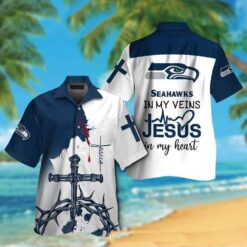 Seattle Seahawks Faith And Football Custom Spiritual Hawaiian Shirt