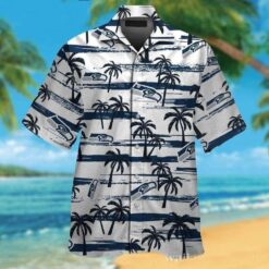 Seattle Seahawks Palm Paradise Aloha Shirt – Monochrome Beach Vibes