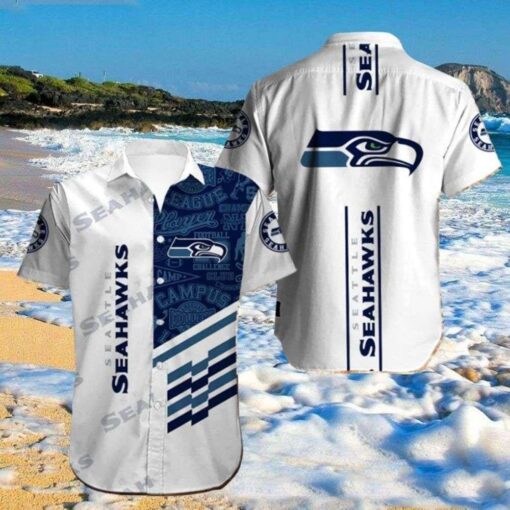 Seattle Seahawks Scholarly Stripes Custom Fan Hawaiian Shirt