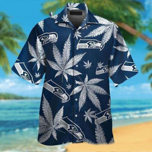 Seattle Seahawks Tropical Hawaiian Shirt – Cannabis Leaf Design