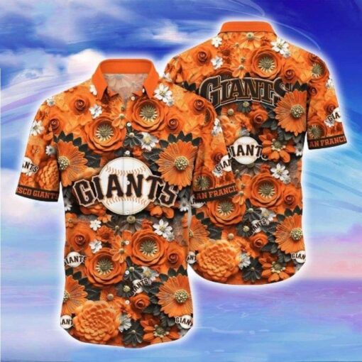 SF Giants Floral Burst Tropical Hawaiian Shirt