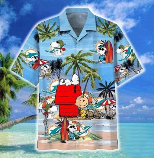 Snoopy Dog Miami Dolphins Hawaiian Shirt