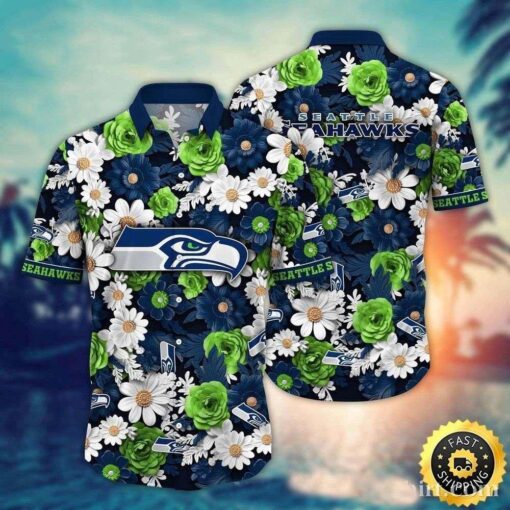 Spring Blossom Seattle Seahawks Tropical Hawaiian Shirt