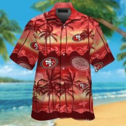 Sunset Palms San Francisco 49ers Hawaiian Shirt – Beachside 49ers Sunset Series