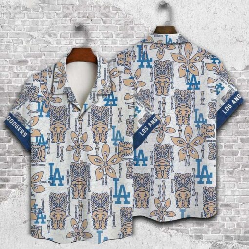 Tiki Charm LA Dodgers Hawaiian Casual Shirt