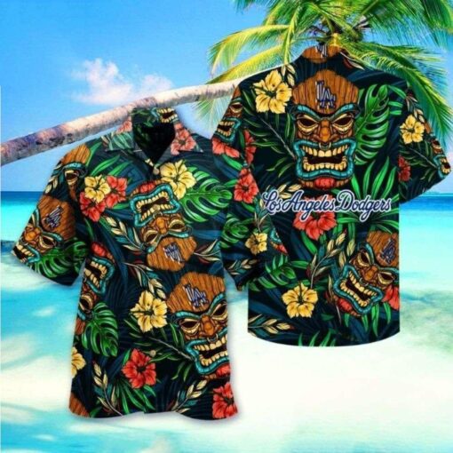 Tiki Flower LA Dodgers Aloha Shirt – Tropical MLB Power