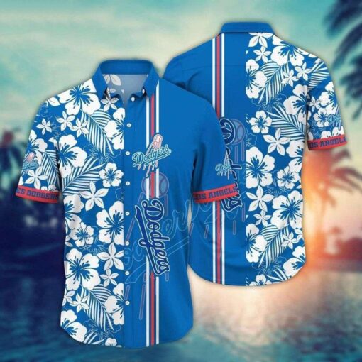 Tropical Dodgers Paradise White Floral Hawaiian Shirt – LA MLB Breeze