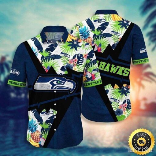 Tropical Pineapple Seattle Seahawks Aloha Shirt – Sunset Pineapple Passion