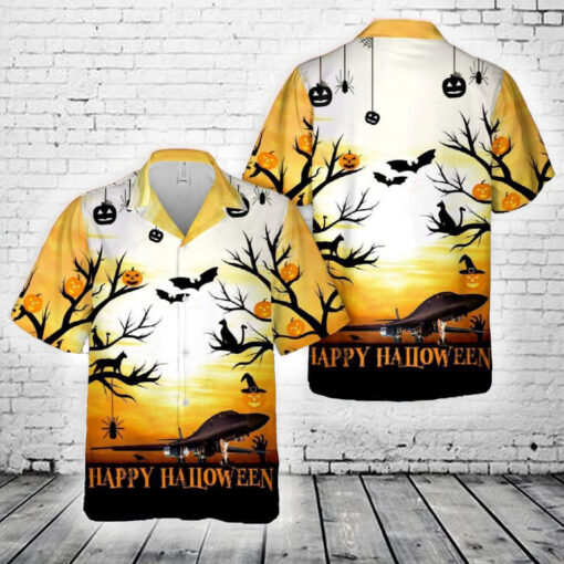 US Air Force 357th Fighter Squadron A-10C Warthog Happy Halloween Hawaiian Shirt