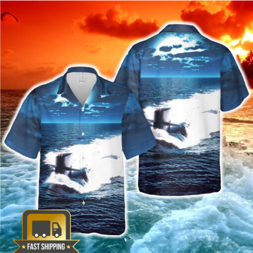 US Navy USS Ray (SSN-653) Hawaiian Shirt