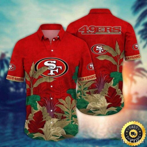 Vintage Gold Rush Foliage – San Francisco 49ers Hawaiian Shirt