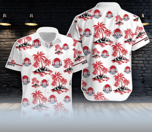 Wendy’s Hawaiian Shirt Coconut Tree Pattern For Men Women